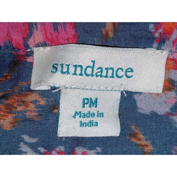 Sundance  Women's Jeanie Ruffle  Floral Button Up  Top Blouse  sz PM - Picture 11 of 13